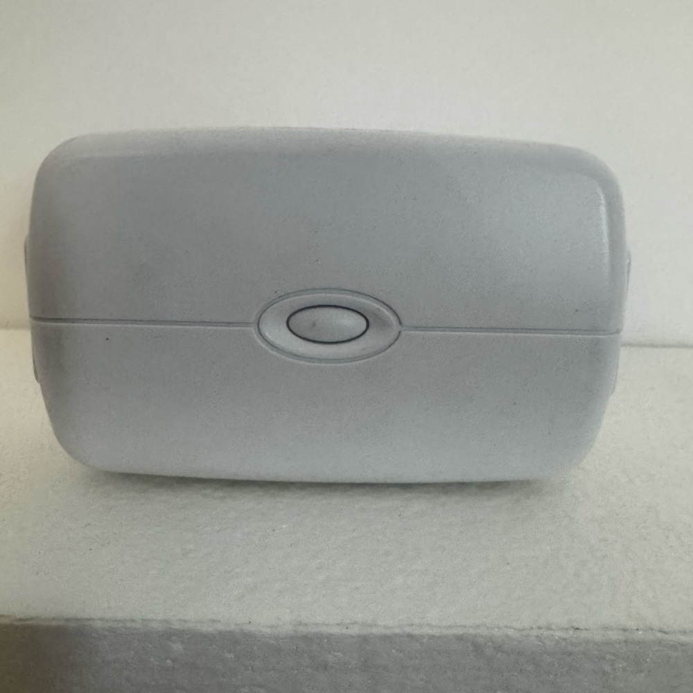 White Compact Electronics Case with Push-Button Closure